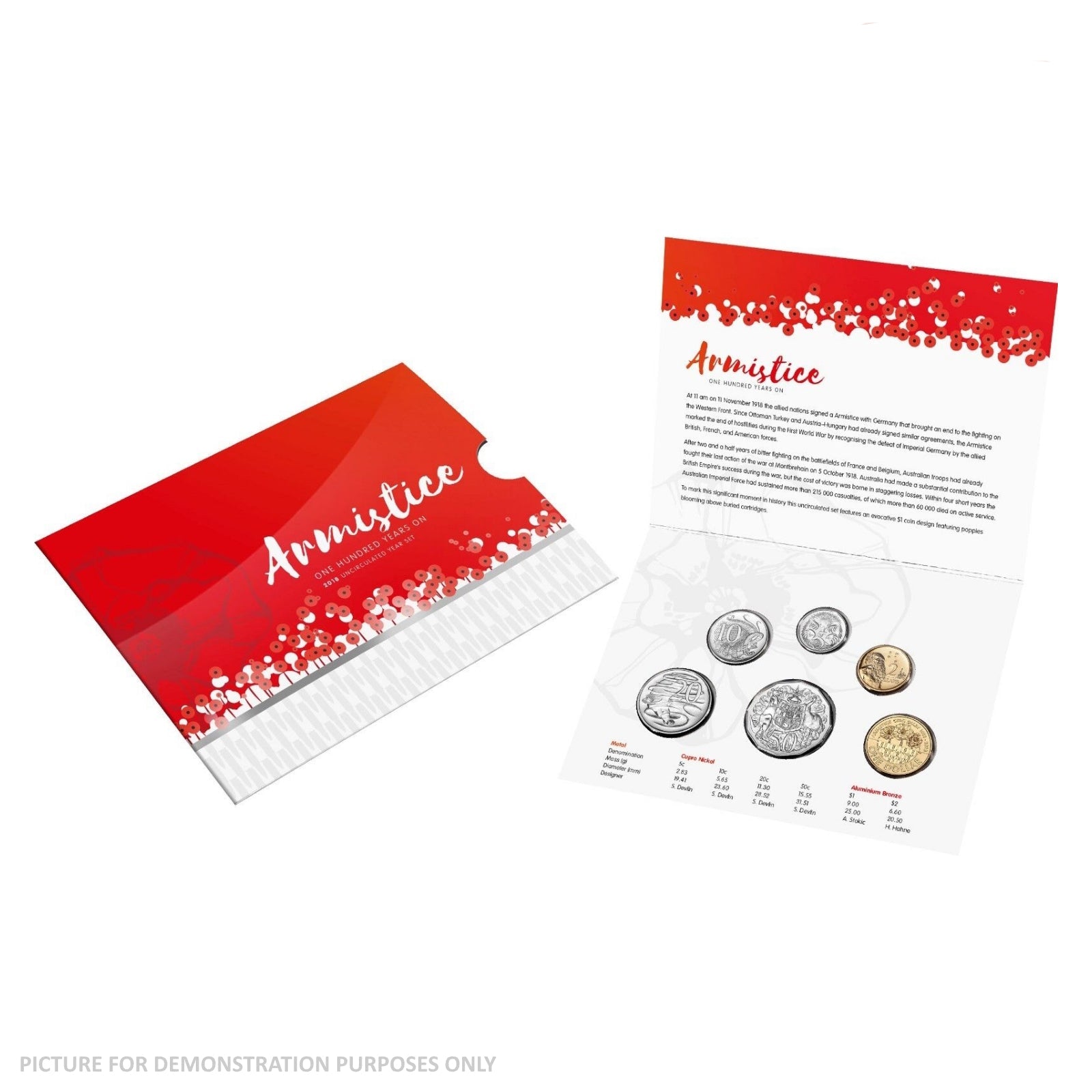 2018 Six Coin Uncirculated Year Set - Armistice 100 Years On